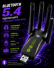 WiFi адаптер для ПК вайфай для ноутбука та комп'ютера Wi-Fi бездротовий модуль USB Bluetooth вай фай dual band 2.4/5GHz Wi Fi блютуз мережевий приймач з антеною ігровий вай-фай двохдіапазонний та швидкісний ресивер (AX9400) - зображення 3