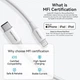 Дата кабель USB-C to Lightning 1.0m 3A white VENTION - изображение 3