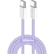 Дата кабель USB-C to USB-C 1.0m 60W 3.0А purple ColorWay - зображення 1