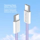 Дата кабель USB-C to USB-C 1.0m 60W 3.0А purple ColorWay - зображення 4
