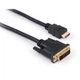 Кабель мультимедийный HDMI M to DVI M 5.0m 24+1pin Vinga - изображение 1