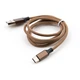 Дата кабель USB 2.0 AM to Type-C nylon 1m brown Vinga - изображение 2