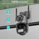 Камера видеонаблюдения wifi уличная поворотная с датчиком движения сиреной двумя объективами 6MP (P11-QQ6) - изображение 3