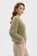 Свитер женский однотонный оливкового цвета Fashion размер 42-44 (217543) - изображение 2
