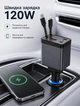 FM-трансмиттер 4 в 1 для автомобиля с супербыстрой зарядкой, Bluetooth и интегрированными кабелями USB, Type-C, Lightning - изображение 6