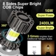 LED лампа H4 светодиодная (ближний-дальний свет) 8 диодов. для мотоциклов и авто - изображение 2