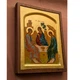 Писаная греческая икона Святая Троица (Ветхозаватная) 21×27 см - изображение 2