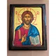Греческая писаная икона Иисус Христос Спаситель 23,5×29 см - изображение 4