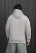 Худи мужское стаф светло-серое с логотипом на молнии Staff light gray logo zip L (400893) - изображение 2