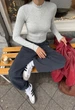 Женское боди стаф серый меланж с логотипом базовое Staff lo gray melange S (400999) - изображение 3