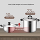 Кастрюля MAXCOOK MCT4893 из нержавеющей стали 304 с двойным дном для газа и индукции, 30 см - изображение 4