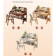 Письмовий стіл Huazhou з полицею для книг, регульована висота, для домашнього кабінету, 0.9 м, колір горіх - зображення 10