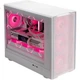 Корпус PADO W6 White MESH Mesh Cooling Case (поддерживает материнские платы MATX, боковые панели из стекла, передняя панель из стальной сетки, независимый отсек для блока питания, пылевой фильтр, поддерживает видеокарты 4080) белый - изображение 1