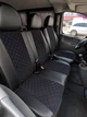 Універсальні чохли на сидіння для Citroen Jumpy (Сітроєн Джампі) II 2007- (1+2), шкіра та алькантара, чорні з синьою ниткою - зображення 2