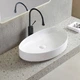 Раковина Devit Flow DFL3310100W 65,5 см на стільницю, без переливу, біла - зображення 1