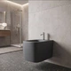 Біде підвісне Nic Design Semplice 004 367 049 колір Basalto мат - зображення 1