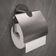 Тримач туалетного паперу з кришкою Devit Flow DFL40000618GM, колір Gun Metal PVD - зображення 1