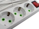 Удлинитель 10 метров на 3 розетки с: заземление + выключатель + USB + Type-C х2 - изображение 2