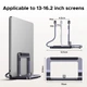 Подставка UGREEN LP991 для ноутбука 2-in-1 горизонтальная и вертикальная, алюминиевая, для MacBook Air Pro, планшета, iPad Grey (95207) - изображение 9