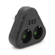 Розетка-трійник із заземленням F202-Black, 2 розетки+3USB(1А), 2500W, 10A, 110-250V~Max, Blister - зображення 1
