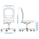 Компьютерное кресло IKEA FLINTAN Vissle серое 203.368.36 - изображение 7