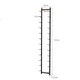 Настенный вертикальный винный стеллаж Costway на 12 бутылок, 22×13,5×145 см, чёрный с коричневыми держателями - изображение 2