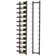 Настенный вертикальный винный стеллаж Costway на 12 бутылок, 22×13,5×145 см, чёрный с коричневыми держателями - изображение 3