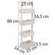 Узкий бамбуковый стеллаж 5five Simply Smart на 5 полок, 16×29 см, натуральный - изображение 7