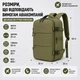 Рюкзак ручная кладь вакуумный 40×25×20 см с ручным насосом дорожный для путешествий самолётом лоукост Ryanair Wizz Air туристический водонепроницаемый прочный мужской женский хаки - изображение 11