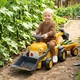 Толокар-трактор Falk Komatsu з причепом та екскаватором Жовтий 916N (3016200001249) - зображення 11