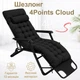 Шезлонг 4Points Cloud с подушкой-подголовником и матрасом черный - изображение 2