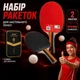 Набір ракеток для настільного тенісу пінг понгу, ігровий комплект з м'ячиками та сумкою для зберігання C-65312 - зображення 1