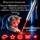Лазерна указка для котів і собак інтерактивна іграшка для домашніх тварин лазер з USB зарядкою 3в1 ультрафіолетовий детектор купюр UV та LED ліхтарик світлодіодний з 5 візерунками малюнками акумуляторна промінь Срібляста 15_1_0_1 - зображення 2