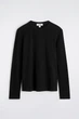 Лонгслів чоловічий COS slim ribbed cotton long-sleeved t-shirt 1318643002 M Чорний - изображение 5