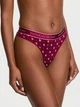 Трусики Victoria's Secret Logo Cotton Thong Panty S Бордо (27323830) - изображение 1