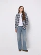 Рубашка хлопковая женская Colin's CL1071217INV S Indigo в клетку (8684112404462) - изображение 3