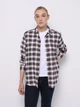 Рубашка хлопковая женская Colin's CL1075567BEI XS Beige в клетку (8684112815985) - изображение 1