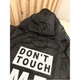 Дощовик для собак чорний з написом DON'T TOUCH ME, водонепроникний комбінезон з капюшоном XL Multibrand 000355500 - зображення 4