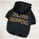 Толстовка Family Look для собак и владельцев с надписью Island Hopping, с капюшоном, черного цвета Multibrand (zoo0005771) - изображение 1