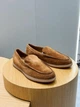 Мужские замшевые лоферы TOD'S коричневого цвета размер 41 - изображение 1