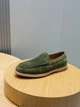 Мужские замшевые лоферы TOD'S зеленого цвета размер 41 - изображение 3