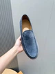 Мужские замшевые лоферы TOD'S голубого цвета размер 41 - изображение 3