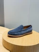 Мужские замшевые лоферы TOD'S голубого цвета размер 41 - изображение 4
