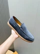 Мужские замшевые лоферы TOD'S голубого цвета размер 41 - изображение 5