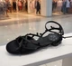 Женские балетки в стиле Charles & Keith черные с цветочным декором и ремешком на щиколотке розмір 37 - изображение 2