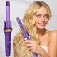 Плойка автоматическая для локонов Hair Curler, электрические щипцы-стайлер для завивки волос с автоматическим вращением и тремя температурными режимами (170°, 190°, 210°), стайлер для создания кучеров Фиолетовый LY-884-Violet - изображение 1