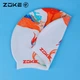 Детская плавательная шапочка ZOKE, силиконовая, водонепроницаемая, не сдавливает, обеспечивает комфортную защиту ушей и волос, подходит как для мальчиков, так и для девочек, артикул 625503274. - изображение 6