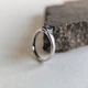 Серебряное кольцо с натуральным сапфиром 0.444ct, фианитами, вес изделия 1,65 гр (2213482) - изображение 2