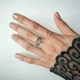 Серебряное кольцо с фианитами, вес изделия 2,23 гр (2209492) - изображение 6