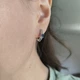Срібні сережки з натуральним сапфіром 0.889ct, фіанітами (2213499) - зображення 7